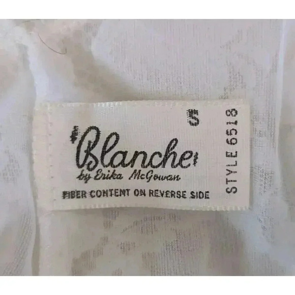Blanche by Erika McGowan Bridal Slip Gown Nylon Lace Peignoir Lingerie Sz Small - Picture 5 of 6